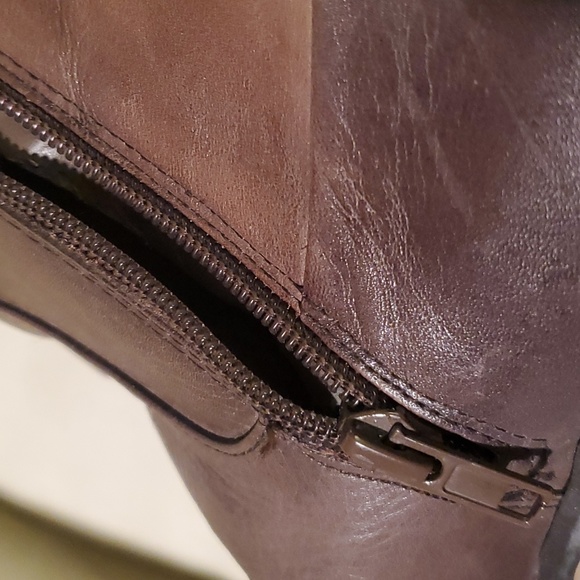 8M Arturo Chiang Knee-High Genuine Leather Soft Riding Boots Brown - Picture 10 of 10